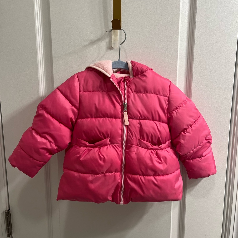 Wonder Nation Toddler Girls Pink Puffer Jacket Size:2T 100%Polyester